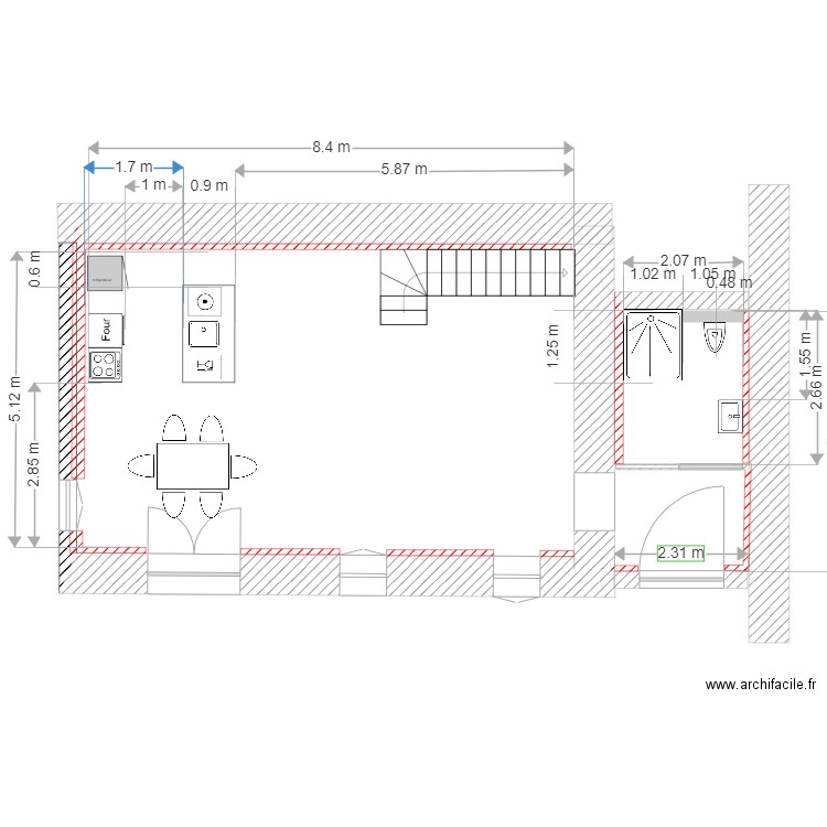 Plan du 08 1 Salle de bain r de c. Plan de 0 pièce et 0 m2