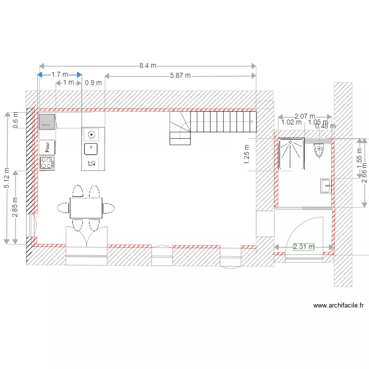 Plan du 08 1 Salle de bain r de c. Plan de 