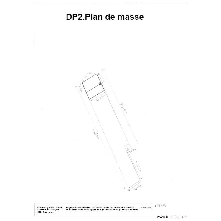 DP2.Plan de masse. Plan de 0 pièce et 0 m2
