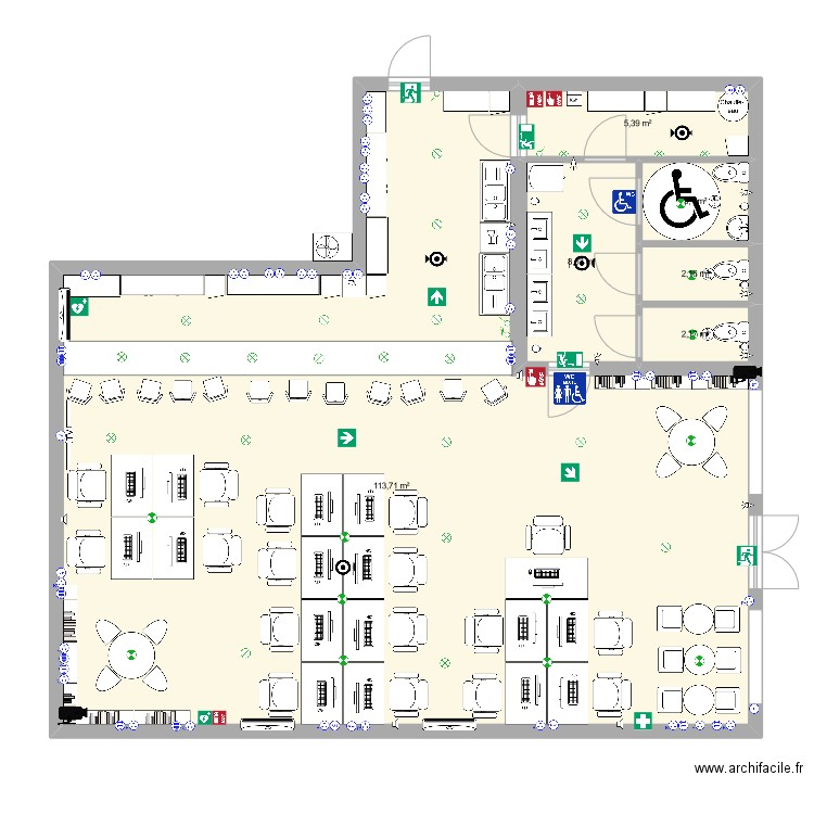 Espace Gaming. Plan de 6 pièces et 135 m2