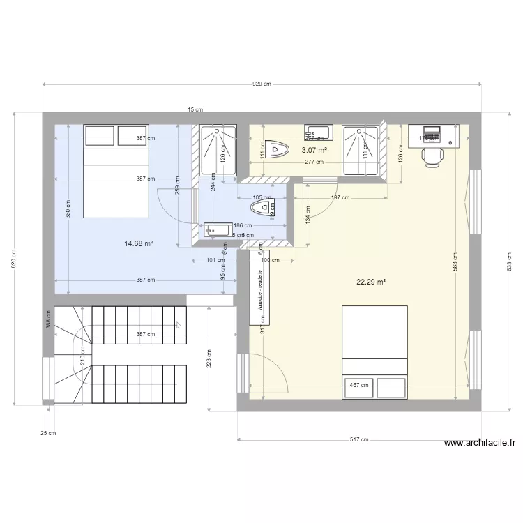 Coll&egrave;ge 162 2 eme etage apr&egrave;s travaux V2. Plan de 