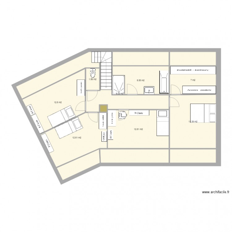 implantation V etage. Plan de 0 pièce et 0 m2