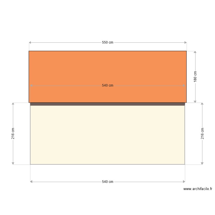 Facade sud garage. Plan de 0 pièce et 0 m2