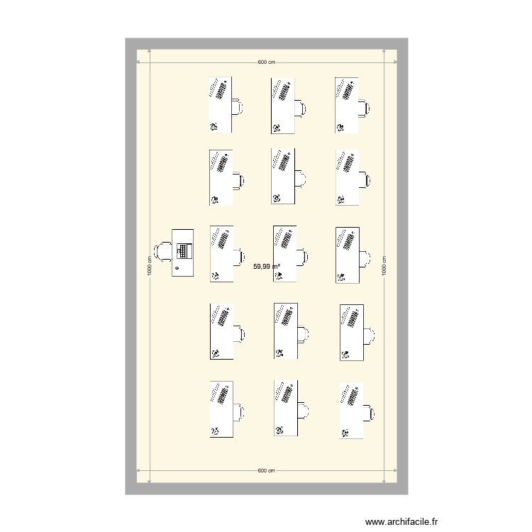 salle de classe Plan dessiné par fredtherain
