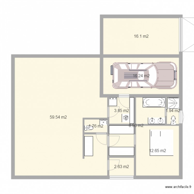 MAISON 10  90m2 habitable garage 28m2. Plan de 0 pièce et 0 m2