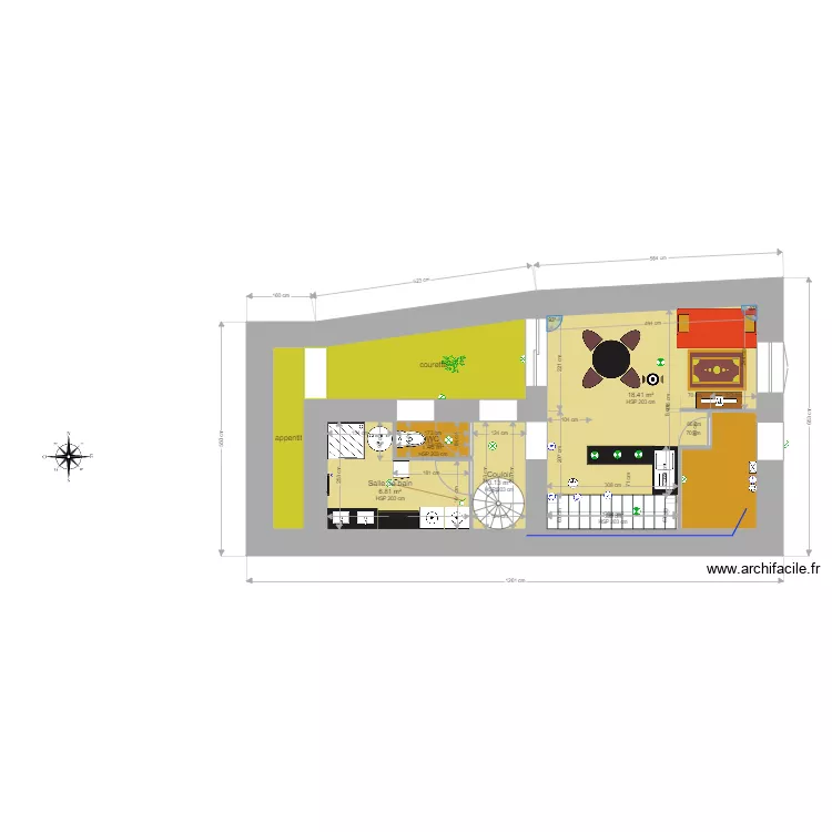 Champtoc&eacute; appartement 1 . Plan de 