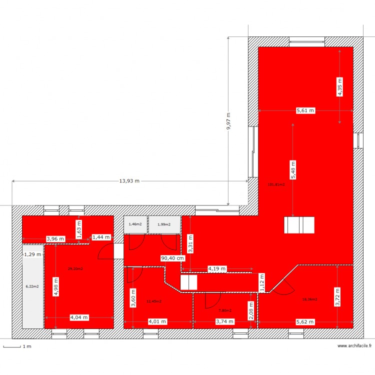 etage projet la goutelle2. Plan de 0 pièce et 0 m2