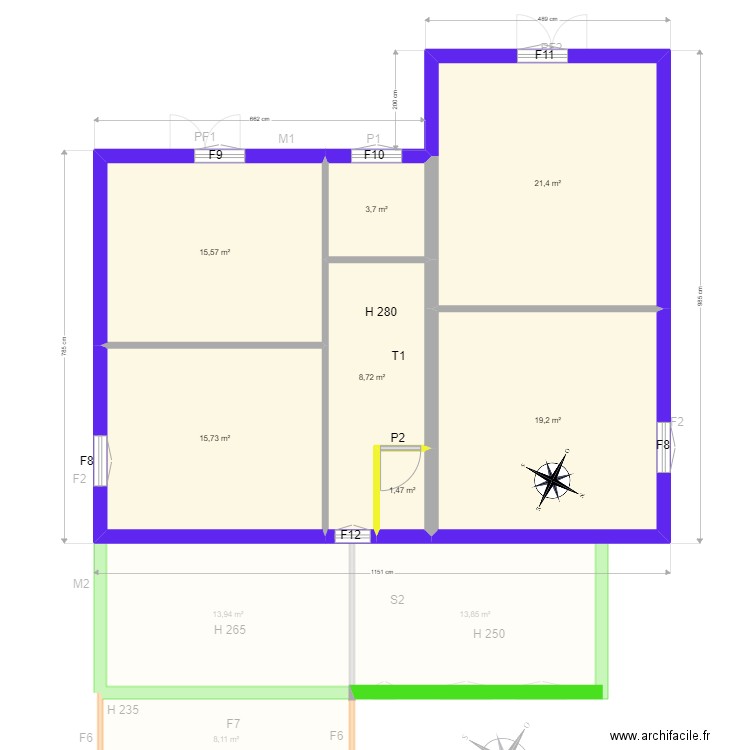 Rousseaux. Plan de 0 pièce et 0 m2