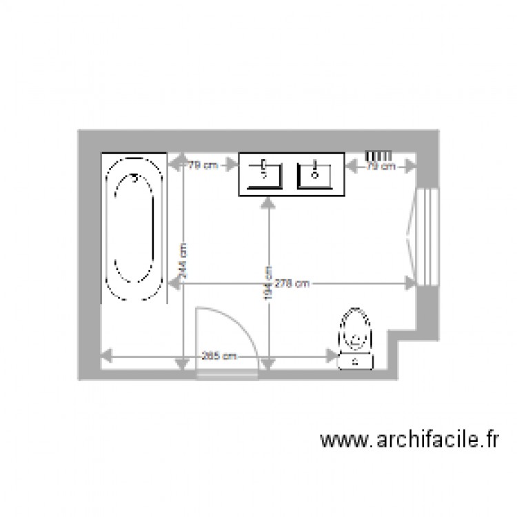 sdb clarisse et baptiste PLAN 2. Plan de 0 pièce et 0 m2