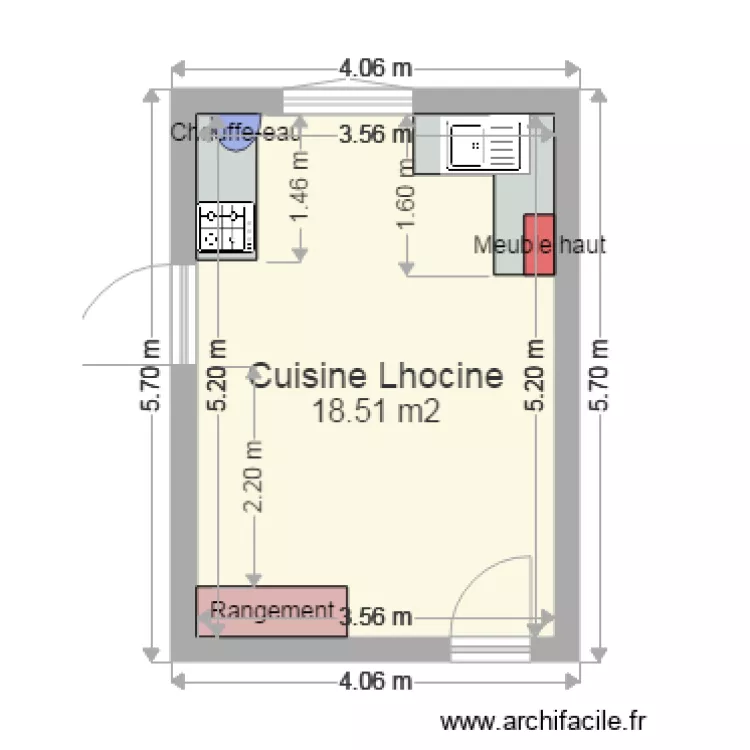 cuisine Lhocine. Plan de 
