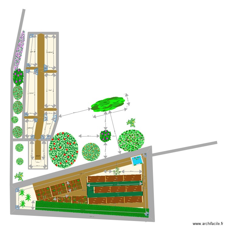 Potagers Dav. Plan de 8 pièces et 94 m2