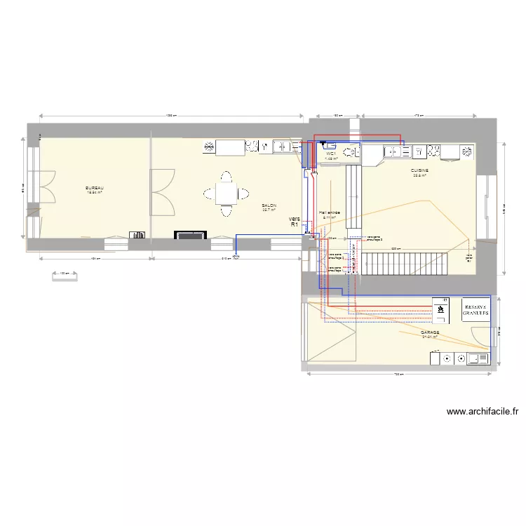Bourg 19 SANS R1B R2 cuisine provisoire. Plan de Bourg 19 SANS R1B R2 cuisine provisoire. Plan de