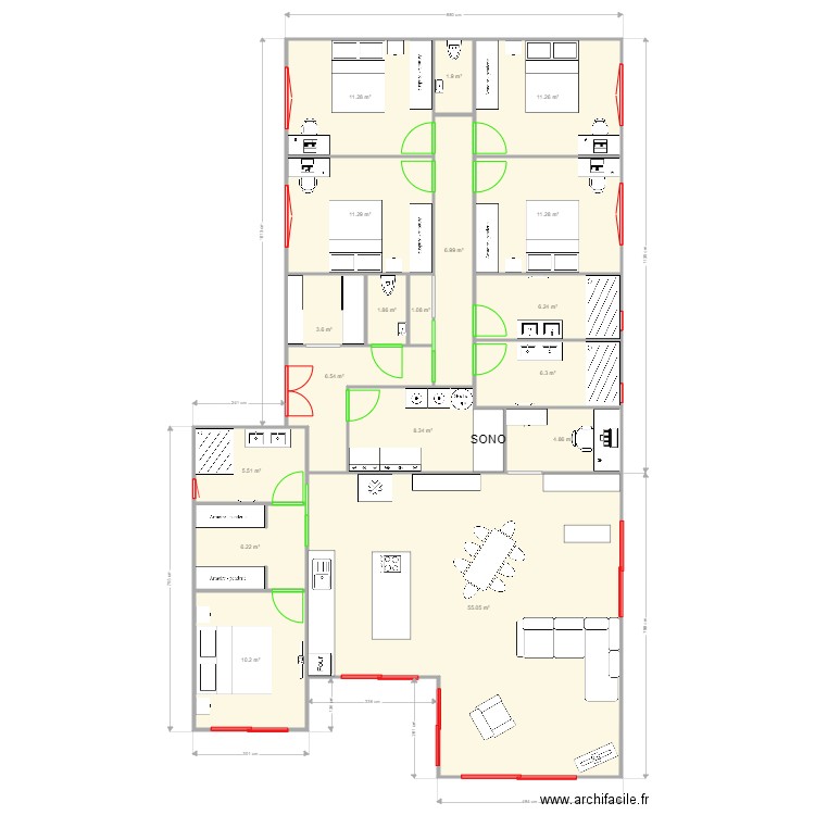 MAISON 3. Plan de 0 pièce et 0 m2