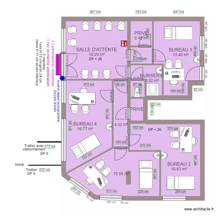 CABINET MEDICAL ET PARAMEDICAL APRES TRAVAUX 2. Plan de CABINET MEDICAL ET PARAMEDICAL APRES TRAVAUX 2. Plan de