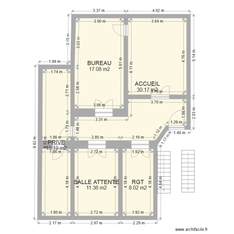 MAITRE SIMON PEREZ 1 ER ETAGE. Plan de 0 pièce et 0 m2