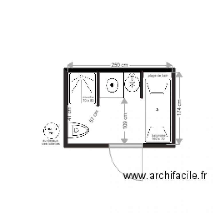 SDB Projet Jean Robert 1. Plan de 0 pièce et 0 m2