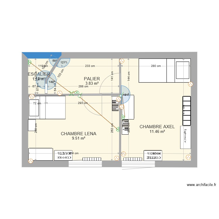 MAISON 2eme ETAGE Eléctricité. Plan de 0 pièce et 0 m2