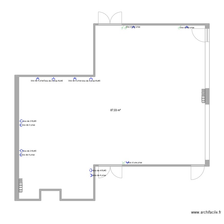 salle . Plan de 0 pièce et 0 m2