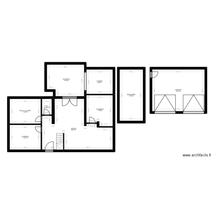 Nathalie 2. Plan de 9 pièces et 152 m2