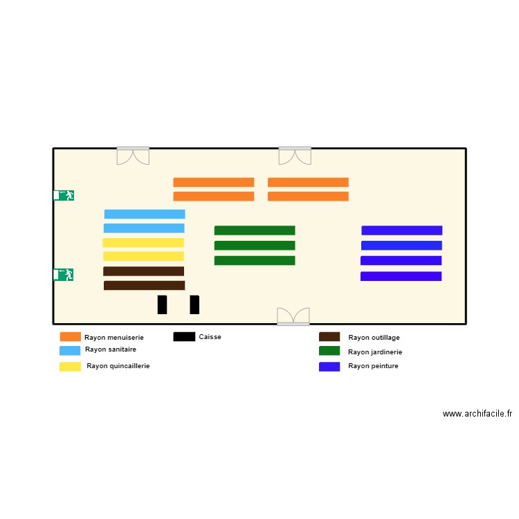 magasin2. Plan de 1 pièce et 26 m2