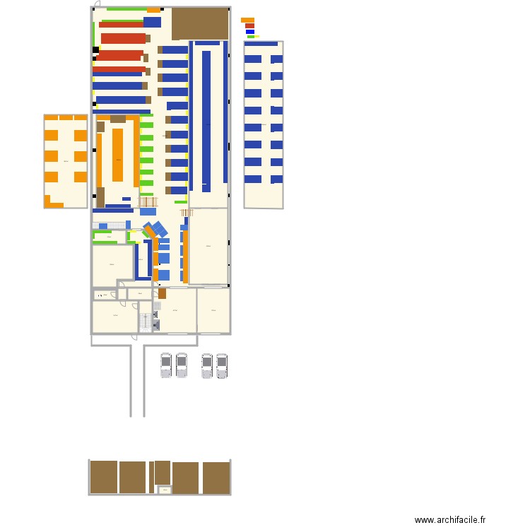 CLICHY . Plan de 16 pièces et 1518 m2