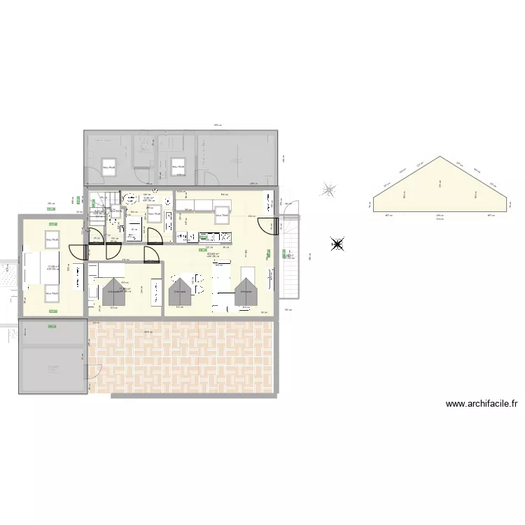 Petit Cosquet 2 version avec etage V5. Plan de Petit Cosquet 2 version avec etage V5. Plan de
