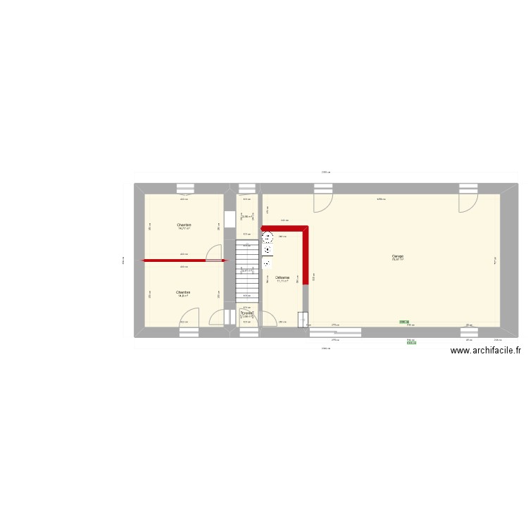 st christol plan actuel. Plan de 17 pièces et 254 m2