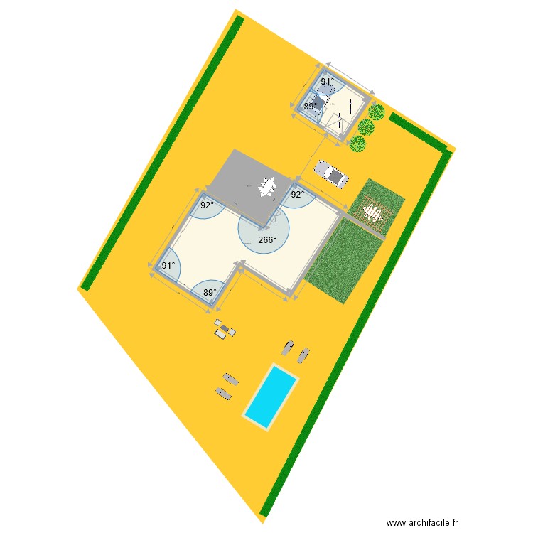 marcy implantation garage v2. Plan de 2 pièces et 194 m2