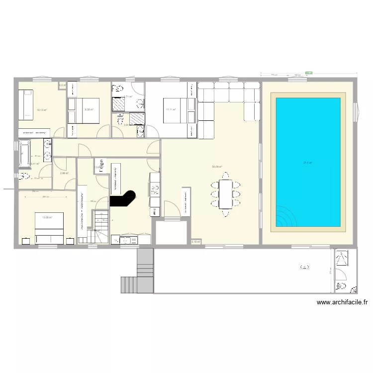 cabine piscine projet 3 du 10 11 2019. Plan de 