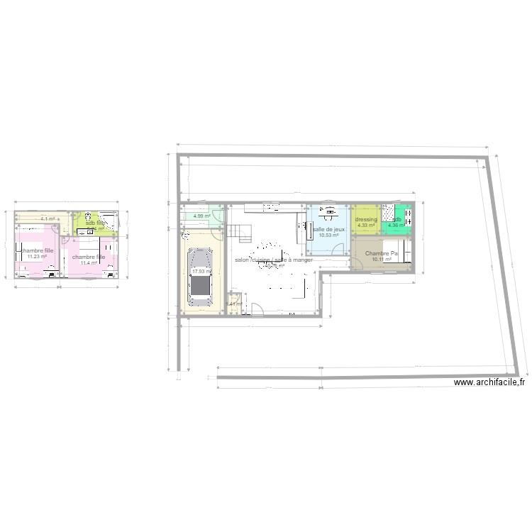 Maison L etage. Plan de 0 pièce et 0 m2