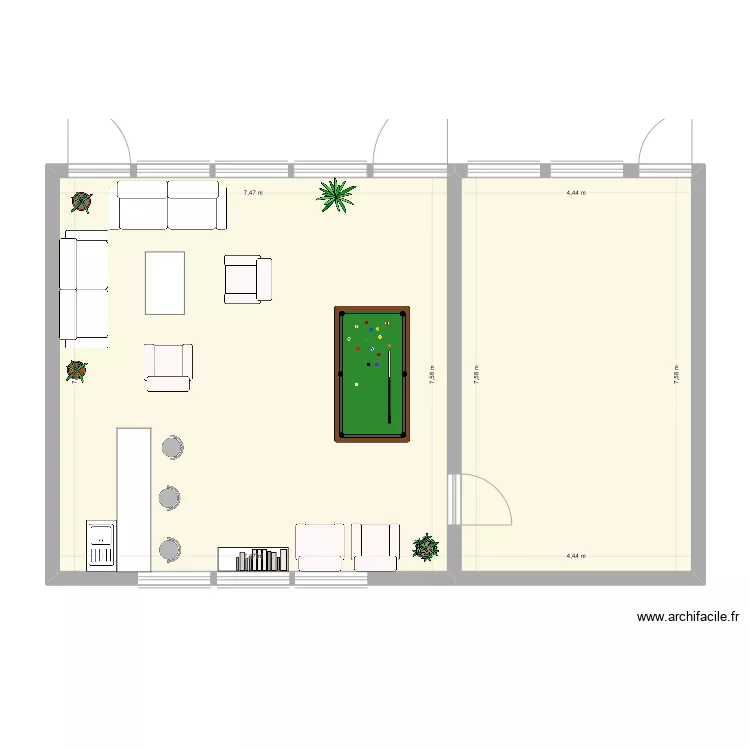 Am&eacute;nagement pr&eacute;fa mairie partie droite. Plan de 