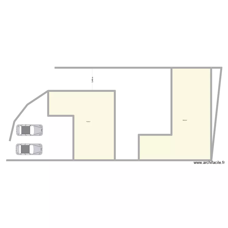 RAVINE COCO. Plan de 2  et 179 m²