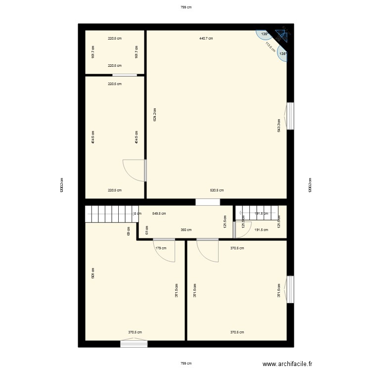 1er étage M Méliet. Plan de 0 pièce et 0 m2