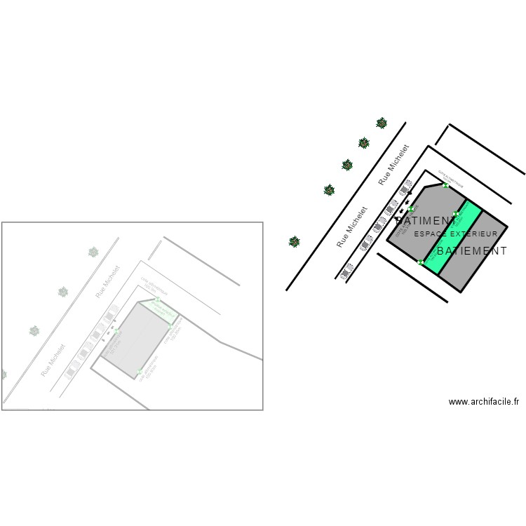 PLAN DE MASSE FONTENAY. Plan de 3 pièces et 2468 m2