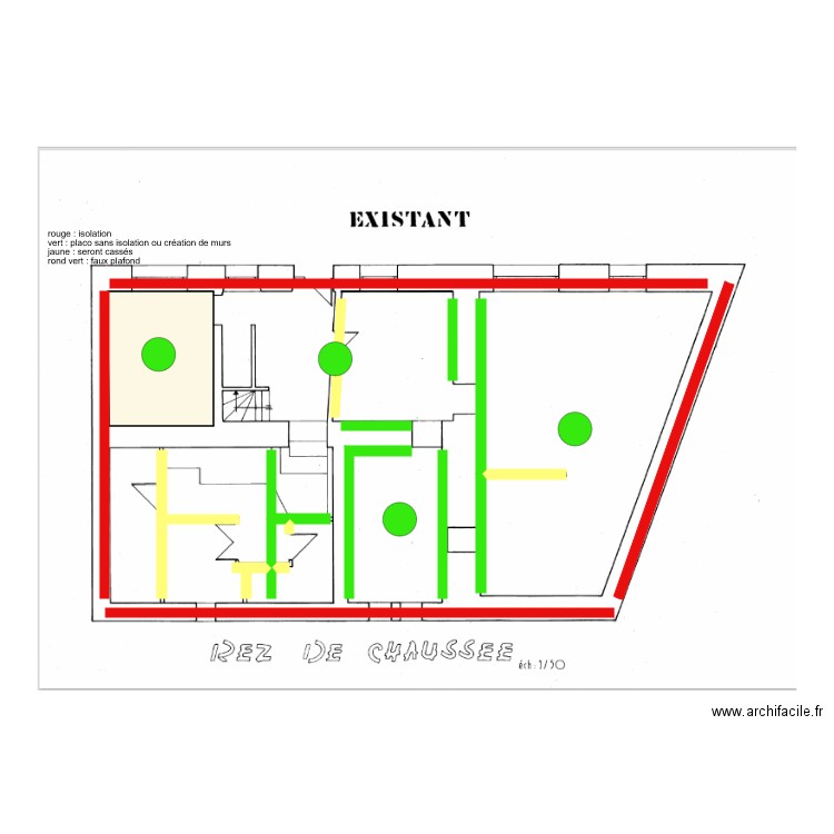 rdc placo isolation. Plan de 0 pièce et 0 m2