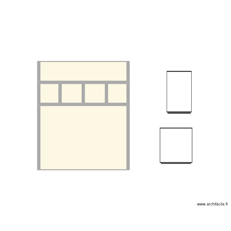 armoire. Plan de 6 pièces et 6 m2