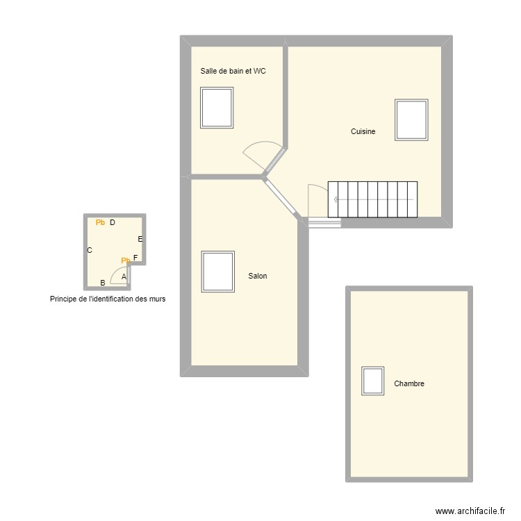 Croquis N12. Plan de 5 pièces et 49 m2