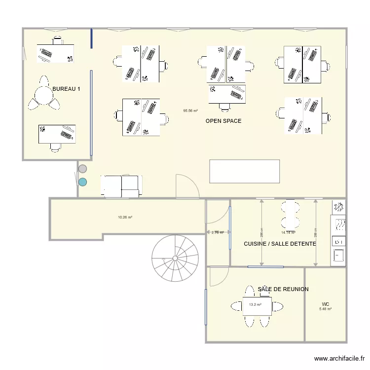 BUREAU LIEGE. Plan de 