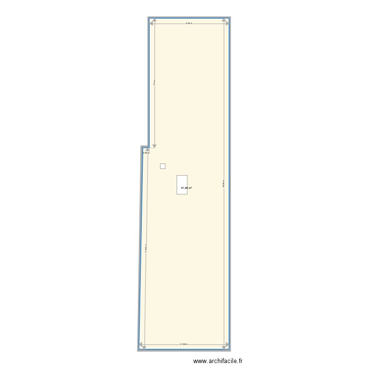 FainsVéel1. Plan de 1 pièce et 92 m2