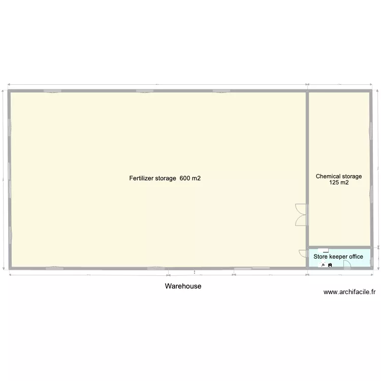 warehouse medium. Plan de 