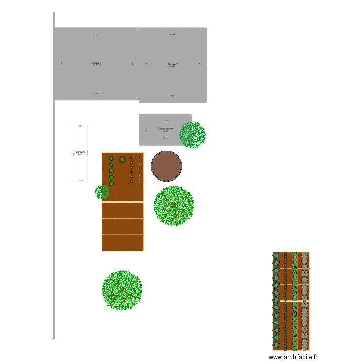 Plan jardin (devenir). Plan de 4 pièces et 77 m2