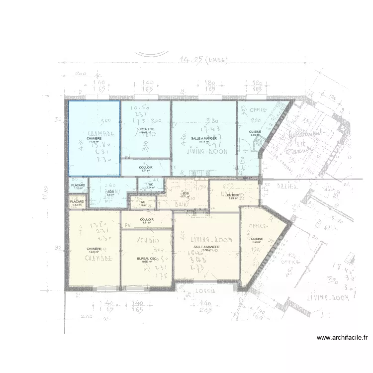 6 bisS distorsion horizontale AVANT TRAVAUX. Plan de 