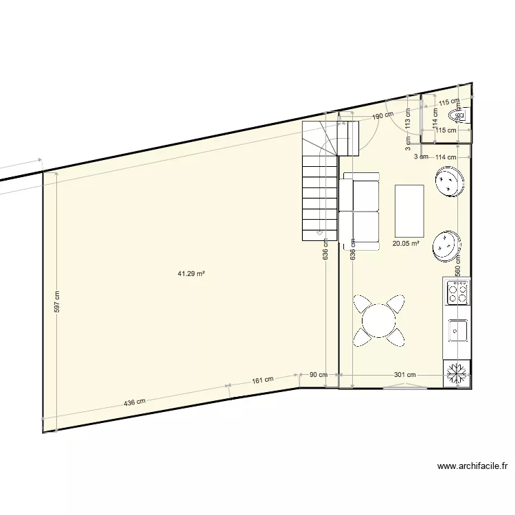 Pernay cuisine &eacute;tage plan 2. Plan de 