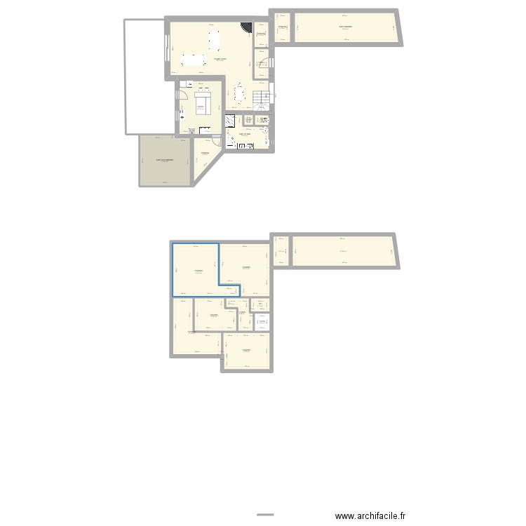 maison. Plan de 22 pièces et 272 m2