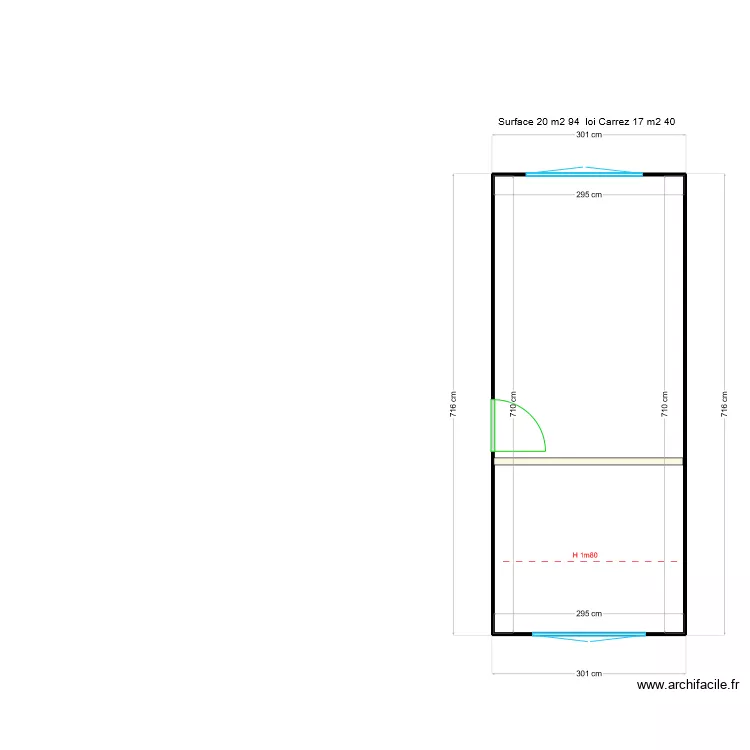 Chambre Parents. Plan de 