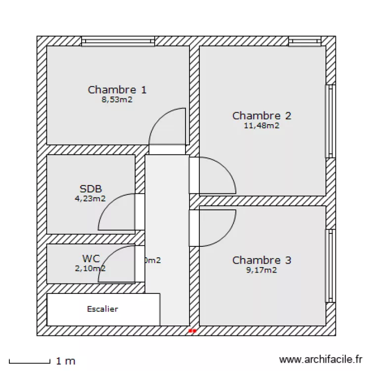 maison 1er. Plan de 