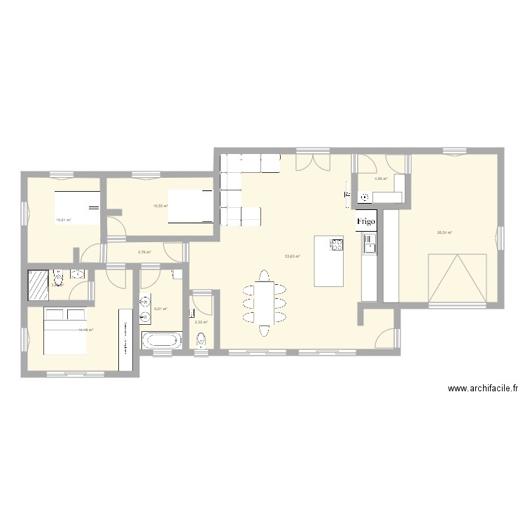 maison futur. Plan de 10 pièces et 134 m2