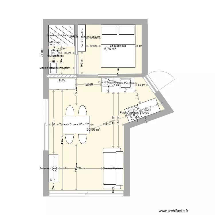 Studio Garage V2. Plan de 