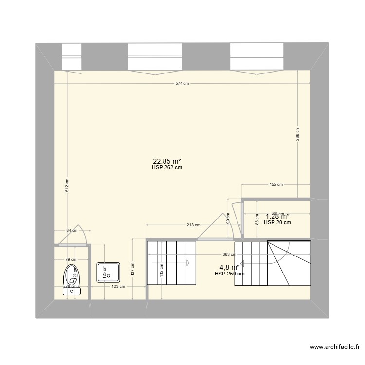 etage. Plan de 0 pièce et 0 m2