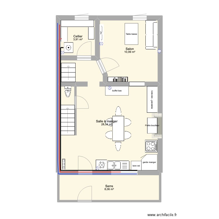1ere maison RDC. Plan de 0 pièce et 0 m2